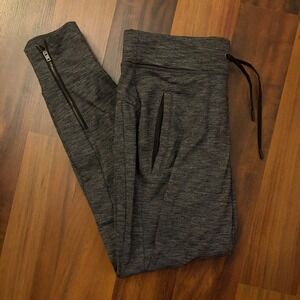 Athleta Women's Charcoal Grey Heathered Zip Ankle Jogger Pants XSP